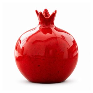 Wazon ceramiczny granat, mały wazonik na kwiaty, 8, 12 lub 16 cm - wariant czerwony, 12 cm