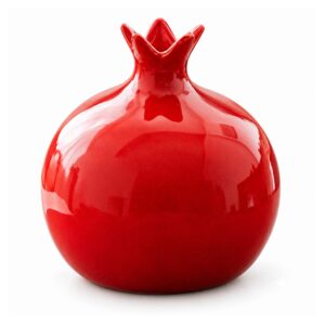 Wazon ceramiczny granat, mały wazonik na kwiaty, 8, 12 lub 16 cm - wariant czerwony, 16 cm