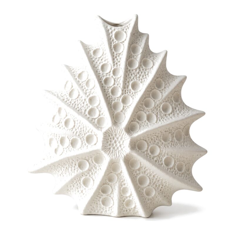 Wazon ceramiczny jeżowiec morski, płaski, biały lub czarny, 11-24 cm - zdjęcie główne