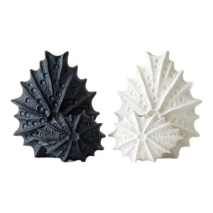 Wazon ceramiczny jeżowiec morski, płaski, biały lub czarny, 11-24 cm - czarne i białe wazony jeżowce w dwóch rozmiarach