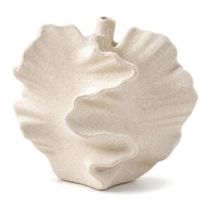 Wazon ceramiczny koralowy na suszone kwiaty, matowy, 12,6 cm - zdjęcie główne