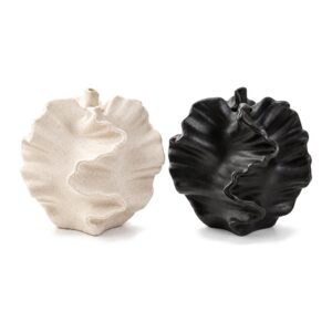 Wazon ceramiczny koralowy na suszone kwiaty, matowy, 12,6 cm - czarny wazon koralowy na białym tle