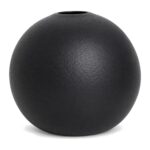 Wazon ceramiczny kula, matowy, czarny lub biały, 8-14 cm - zdjęcie główne
