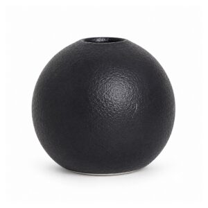 Wazon ceramiczny kula, matowy, czarny lub biały, 8-14 cm - wariant czarny, 8 cm