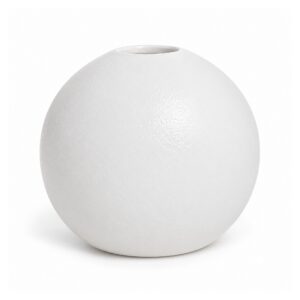 Wazon ceramiczny kula, matowy, czarny lub biały, 8-14 cm - wariant biały, 8 cm