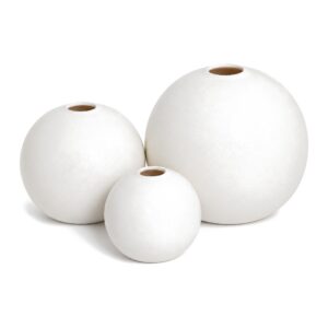Wazon ceramiczny kula, matowy, czarny lub biały, 8-14 cm - widok produktu