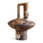 Wazon ceramiczny rustykalny z efektem rdzy, do suszonych kwiatów - zdjęcie główne