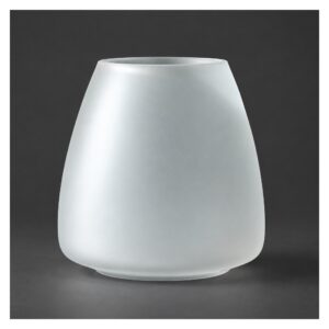 Wazon z matowego szkła, nordycki, bursztynowy lub biały, 3 kształty - wariant biały, wazon 18 cm