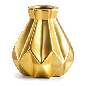Wazon porcelanowy geometryczny diament, złoty, czarny lub różowy - zdjęcie główne
