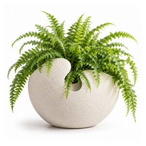 Wazon ceramiczny skorupka jajka z białej porcelany, 3 rozmiary - wariant duża 28 cm
